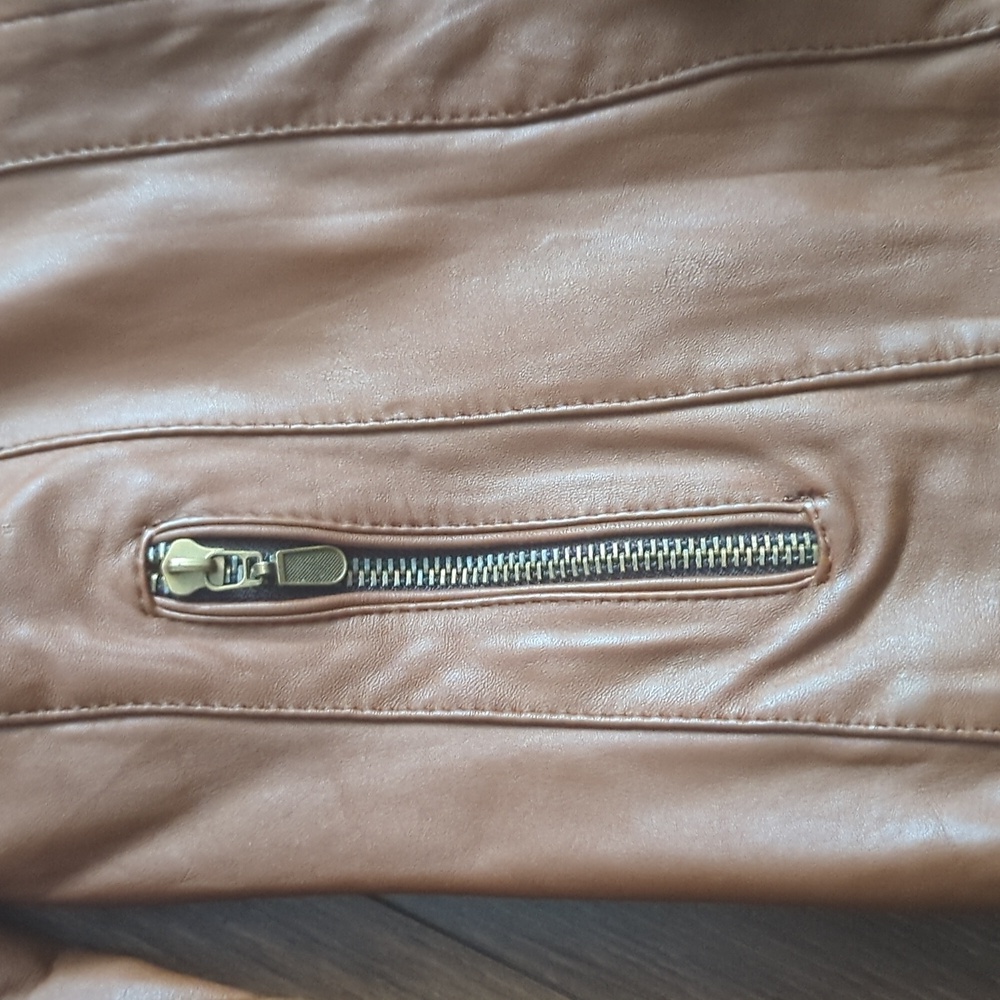 FELDINI Women's Brown Ovino Leather Jacket - Picture 11 of 11
